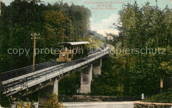 Koenigstuhl Heidelberg Partie der Bergbahn