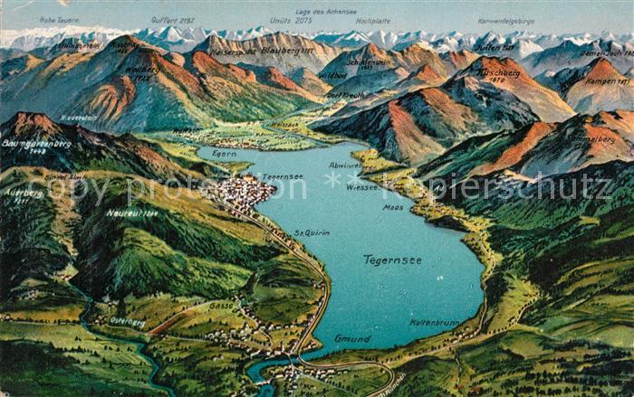 Tegernsee Panoramakarte