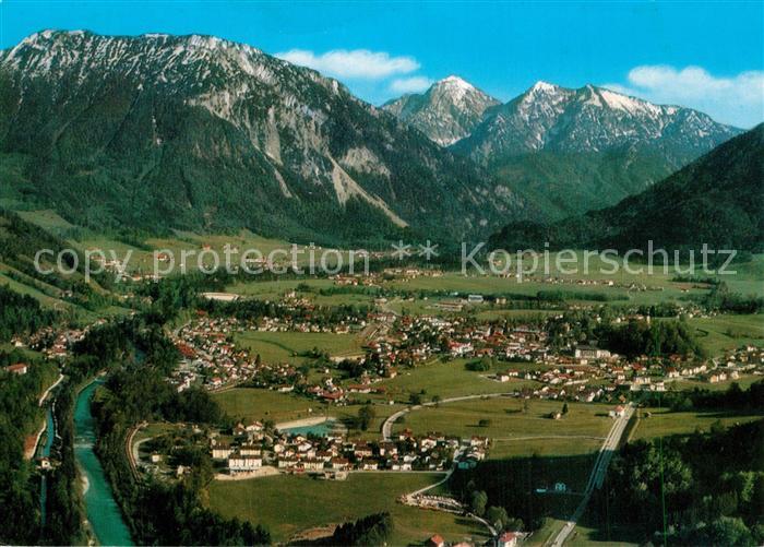 Ruhpolding Fliegeraufnahme mit Rauschberg Sonntagshorn und Reifelberg