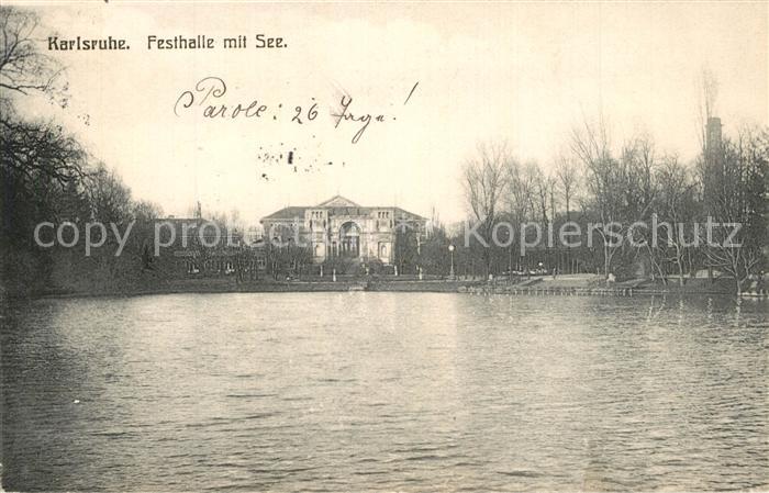 Karlsruhe Baden Festhalle mit See
