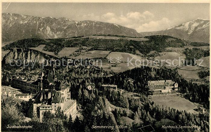 Semmering Niederoesterreich Suedbahnhotel Kurhaus Alpenpanorama