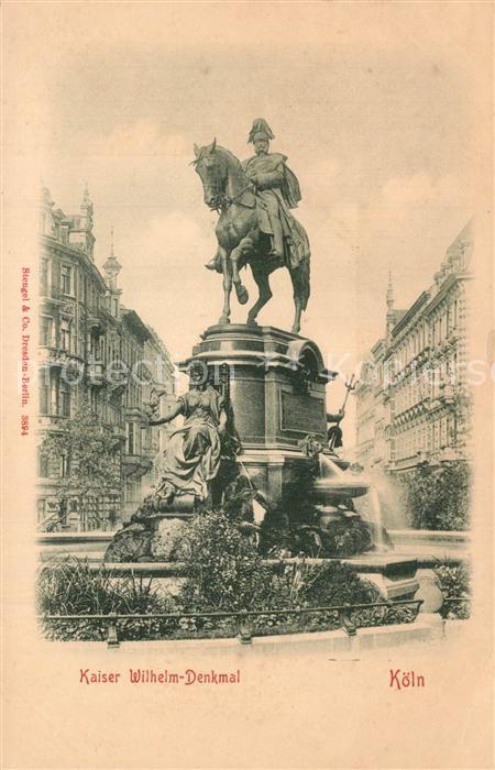 Koeln Rhein Kaiser Wilhelm Denkmal Reiterstandbild