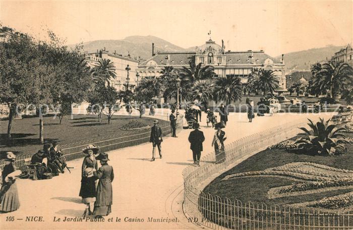 Nice Alpes Maritimes Jardin Public et Casino Municipal Côte