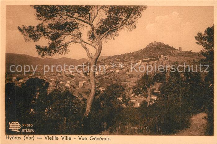 Hyeres les Palmiers Vue Generale de la vieille ville