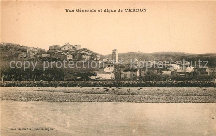Verdon Marne Vue Generale et digue de la ville