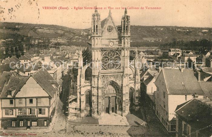 Vernon Eure Eglise Notre Dame et vue sur les Collin