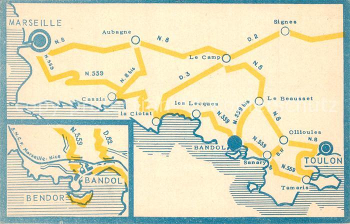 Bendor Landkarte Strassenkarte