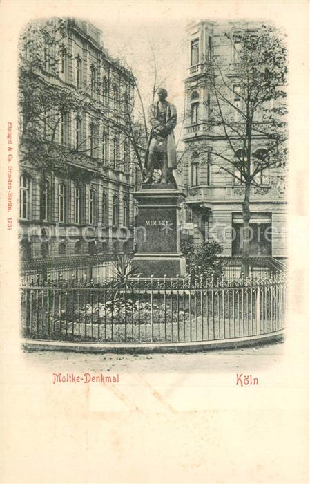 Koeln Rhein Moltke Denkmal Statue