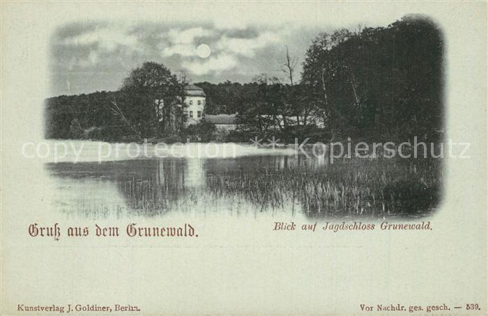 Grunewald Berlin Jagdschloss im Mondschein Deutsche Reichspost