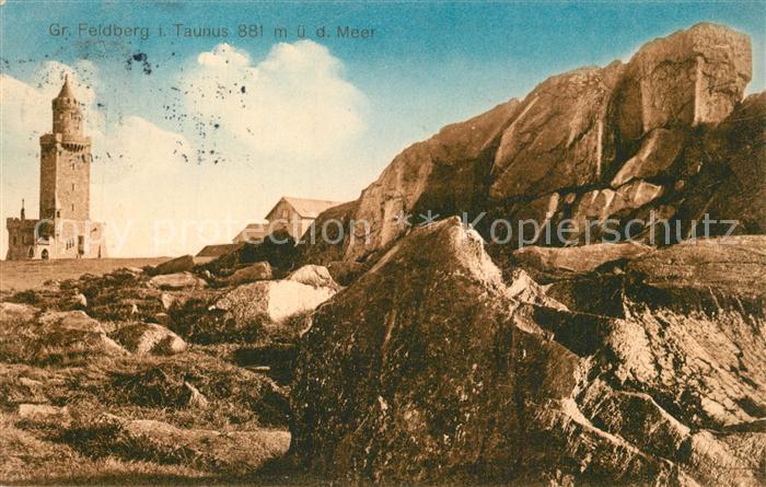 Grosser Feldberg Taunus Hotel Altes Feldberghaus Turm Felsen