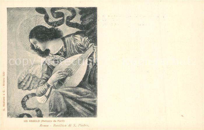 Kuenstlerkarte Melozzo da Forli Un Angelo Basilica S. Pietro Roma