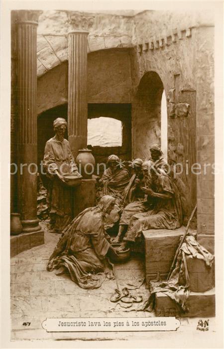 Verlag Noyer (AN Paris) Nr. 47 Jesucristo lavo los pies a los apostoles D. Mastr