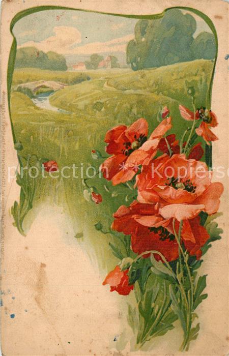 Verlag Meissner und Buch Mohnblumen Litho