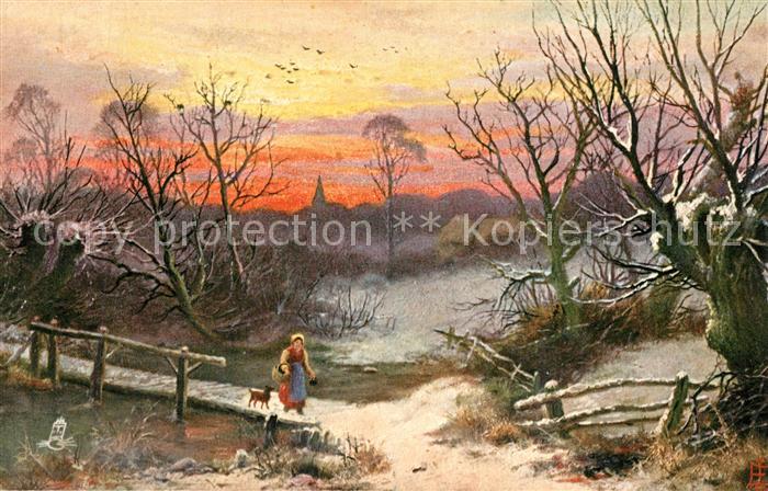 Verlag Tucks Oilette Nr. 9006 Winter Scenes