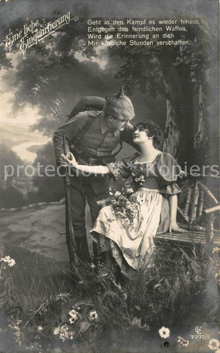 Militaria Poesie Eine liebe Einquartierung Foto-GLC-Nr. 7270/5