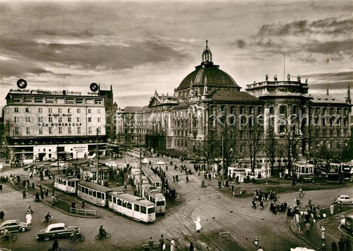 Strassenbahn M?nchen Karlsplatz Justizpalast