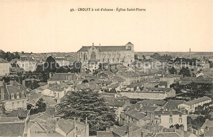 Cholet à vol d oiseau Eglise Saint Pierre