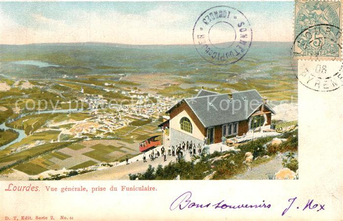 Lourdes Hautes Pyrenees Vue Generale prise du Funiculaire