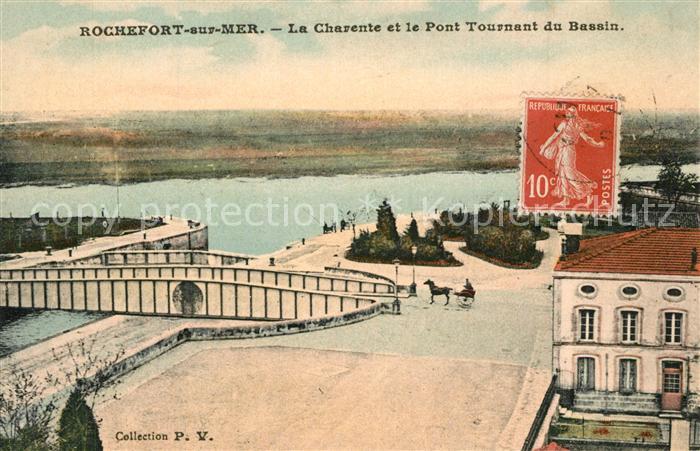 Rochefort sur Mer La Charente et Pont Tournant du Bassin