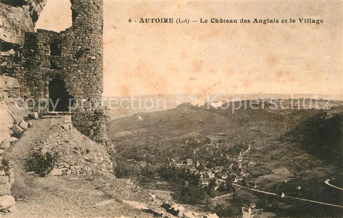 Autoire Chateau des Anglais et le village