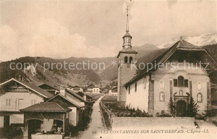 Les Contamines sur Saint Gervais Eglise Alpes