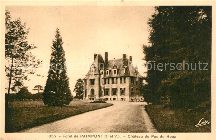 Paimpont Chateau du Pas du Houx a la forêt