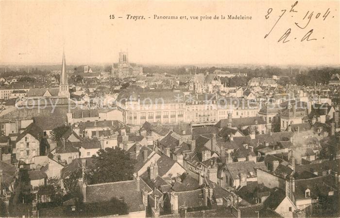 Troyes Aube Panorama vue prise de la Madeleine