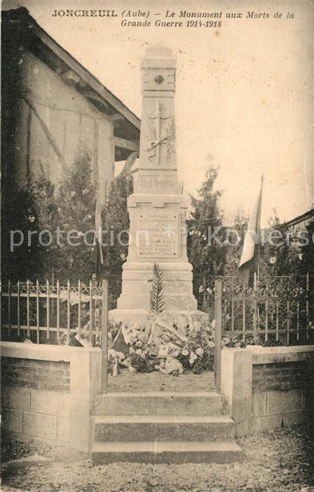 Joncreuil Monument aux Morts de la Grande Guerre Kriegerdenkmal 1. Weltkrieg