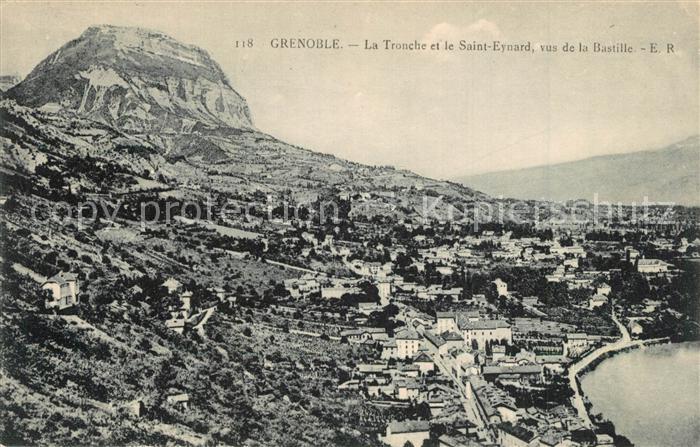 Grenoble La Tronche et le Saint Eynard vus de la Bastille