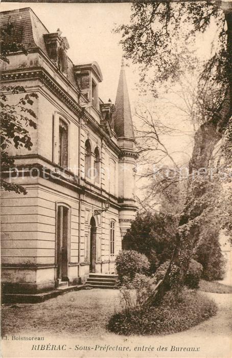 Riberac Sous Prefecture Entrée des bureaux