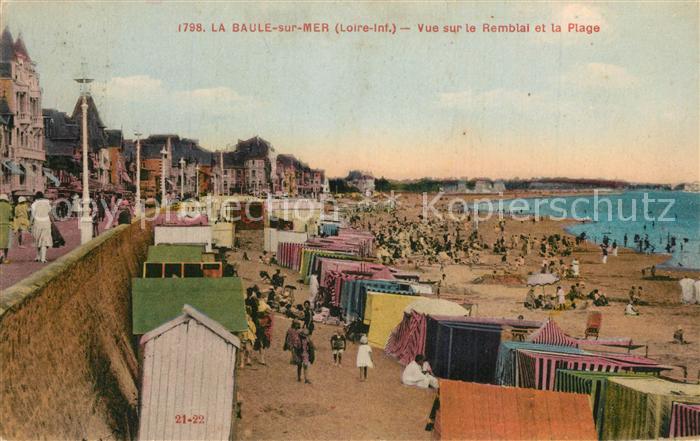 La Baule sur Mer vue sur le Remblai et la plage