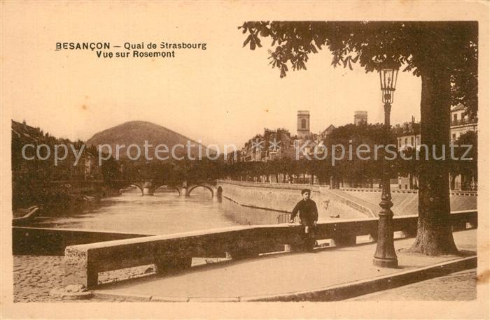 Besancon Doubs Quai de Strasbourg vue sur Rosemont