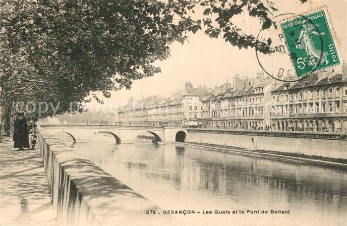 Besancon Doubs Les Quais et Pont de Battant