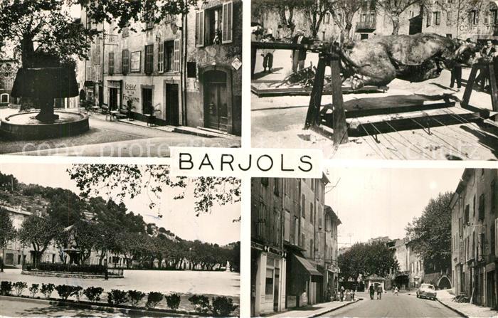 Barjols La Fontaine Le Boeuf en broche Place Boulevard Grissolle