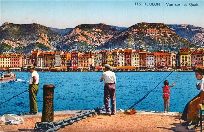 Toulon Var Vue sur les quais des pêcheurs Côte d_A