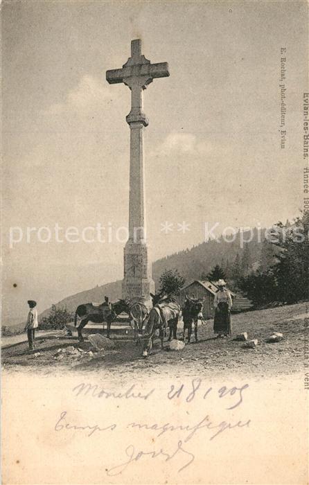 Evian-les-Bains Haute Savoie Kreuz und Esel