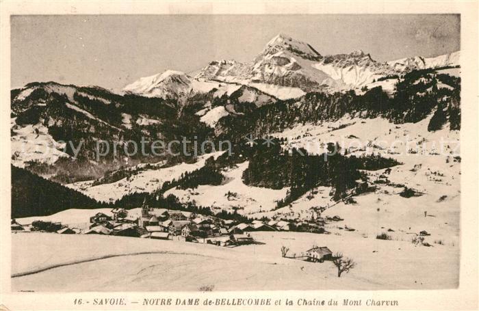 Notre-Dame-de-Bellecombe et la Chaine du Mont Charvin