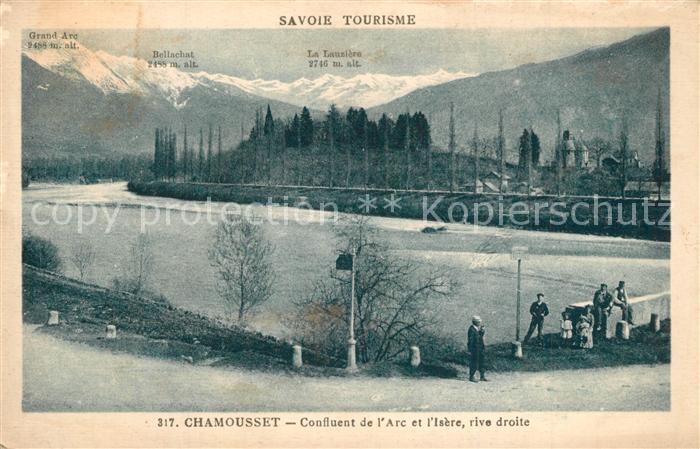 Chamousset Confluent de L Arc et L Isere rive droite