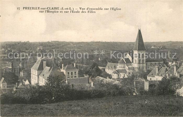 Preuilly-sur-Claise Eglise Hospice Ecole-des-Filles