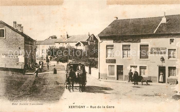 Xertigny Rue de la Gare Pferdekutsche