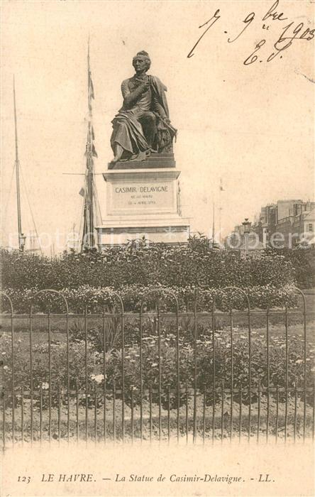 Le Havre Statue de Casimir Delavigne