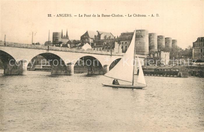 Angers Pont de la Basse Chaine Chateau