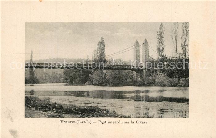 Yzeures-sur-Creuse Pont suspendu sur la Creuse