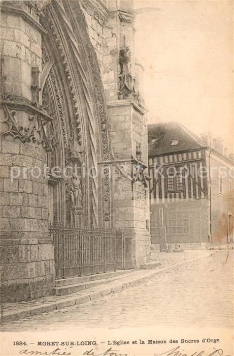 Moret-sur-Loing Eglise et la Mason des Sucres d Orge