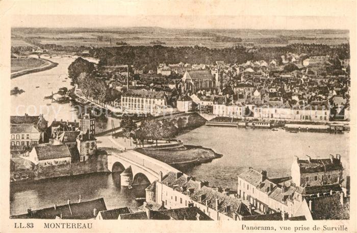 Montereau-Fault-Yonne Panorama vue prise de Surville