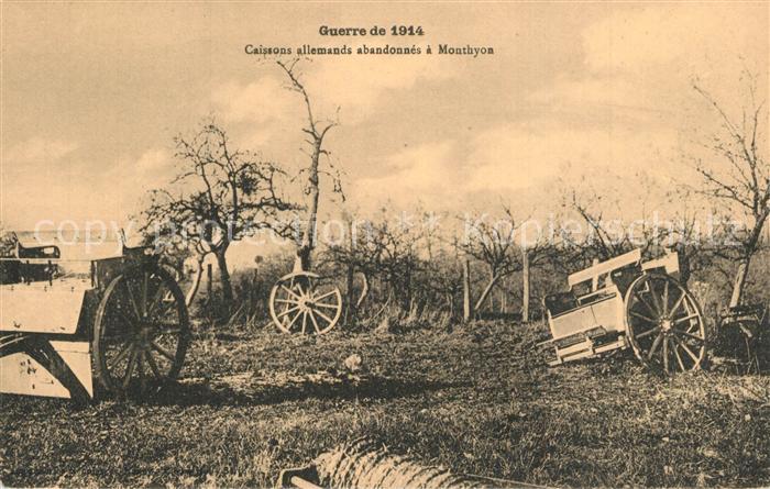 Monthyon Caissons allemands abandonnes Guerre de 1914