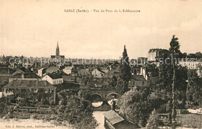 Sable-sur-Sarthe Vue du Pont de la Sablonniere