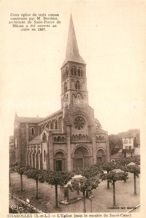Charolles Eglise sous vocable du Sacre Coeur