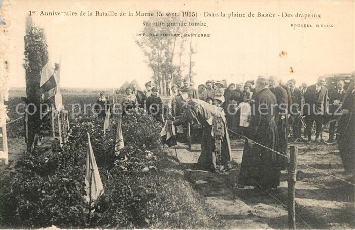 Barcy Anniversaire de la Bataille de la Marne Dans la plaine de Barcy Des drapea