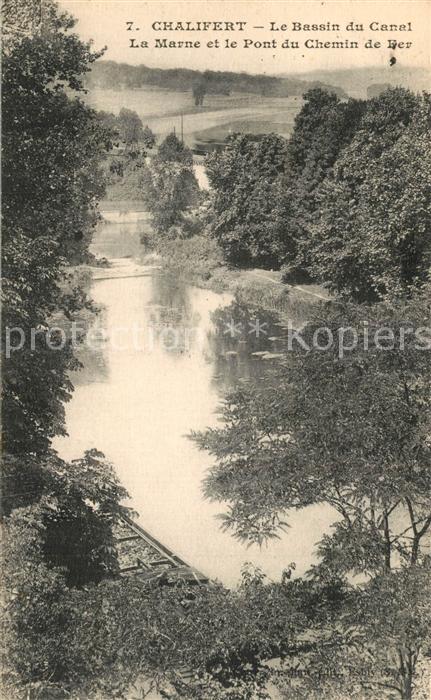 Chalifert La Marne et le Pont du Chemin de Fer